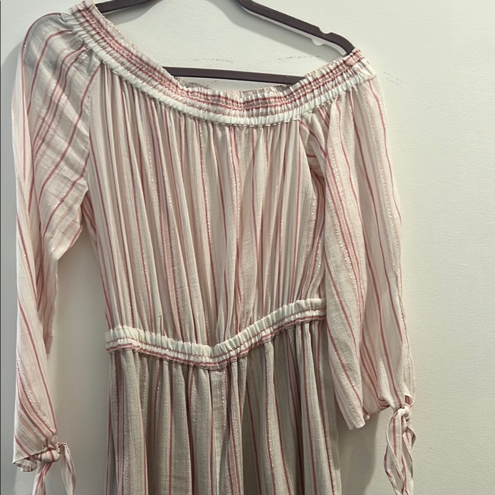 Striped Off-Shoulder Dress